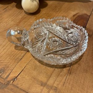antique Libby cut crystal dish